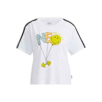 Adidas Neo Drop Shoulder Sleeve T Shirt Women's White