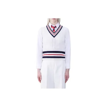 THOM BROWNE RWB stripe Cashmere Top