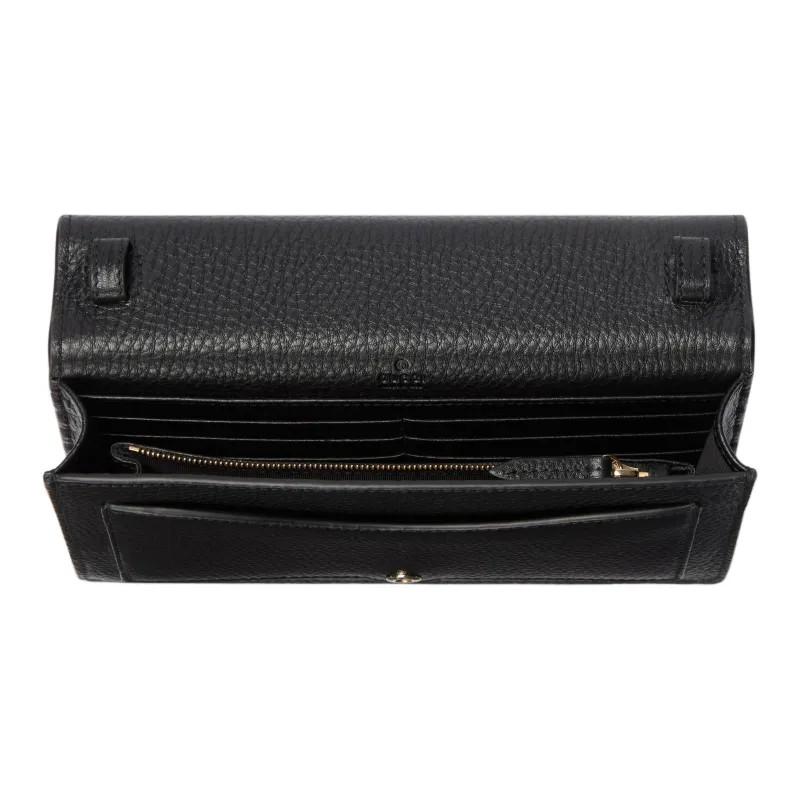 GUCCI Dionysus Leather Wallet Women's Black-4