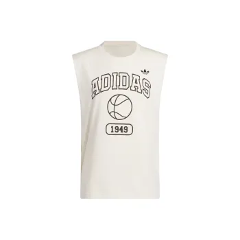 Adidas Originals Gender Neutral BASKETBALL TANK TOP Basketball Jersey Unisex Wonder White/Black