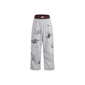 DND4DES Casual Pants Unisex Gray