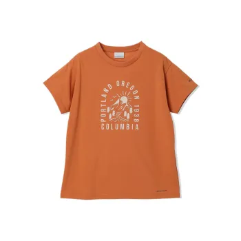 Columbia Drop Shoulder Sleeve T Shirt Women's Orange 888