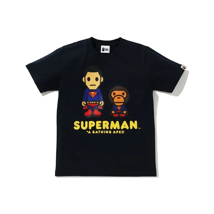 A BATHING APE X Dc Baby Milo Superman Tee 'White'-0
