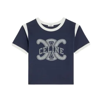 CELINE Triomphe Regular T shirt In Cotton Jersey