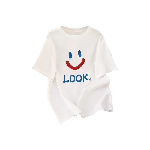 TOUCH Drop Shoulder Sleeve T Shirt Women's White