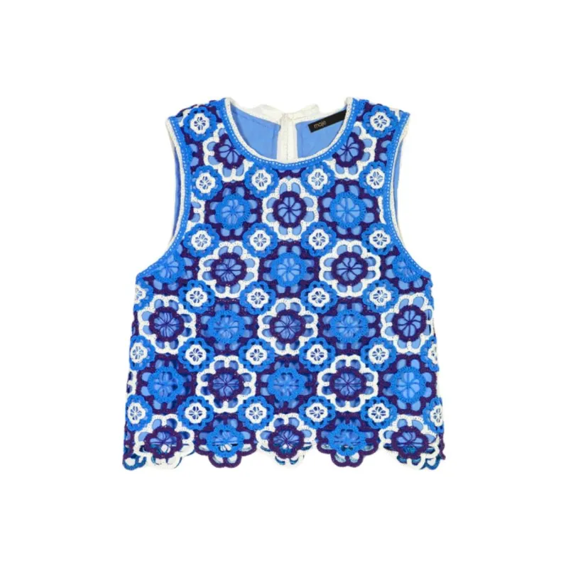 Maje Tank Tops Women's Blue-0