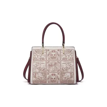 RED DRAGONFLY Cow Leather One Shoulder Handbag Women's Milk Tea