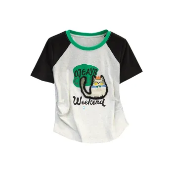 TOUCH T Shirt Women's Light Gray & Black