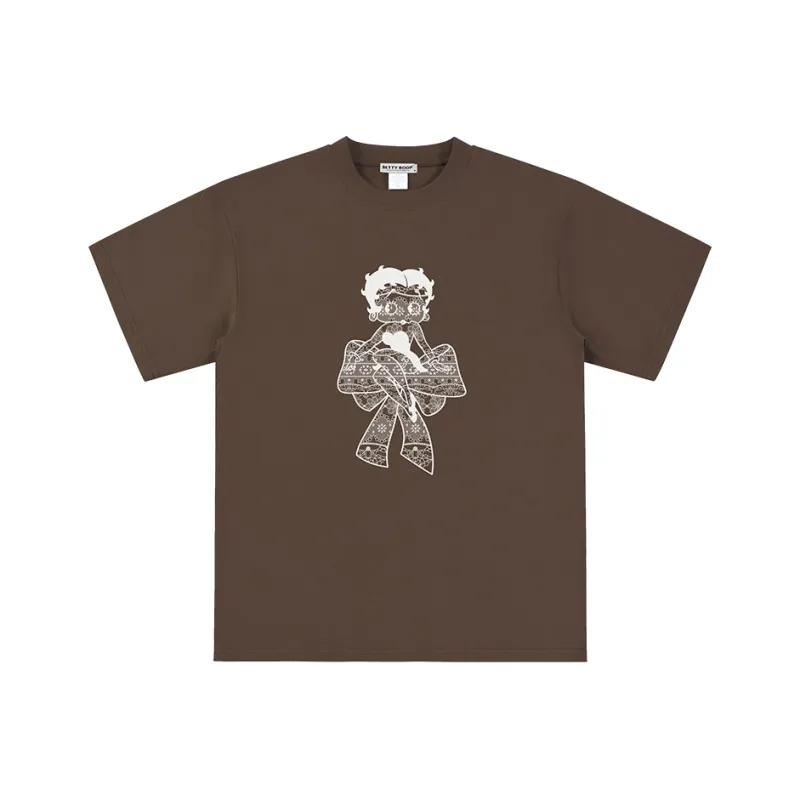 BETTY BOOP Drop Shoulder Sleeve T Shirt Women's-9