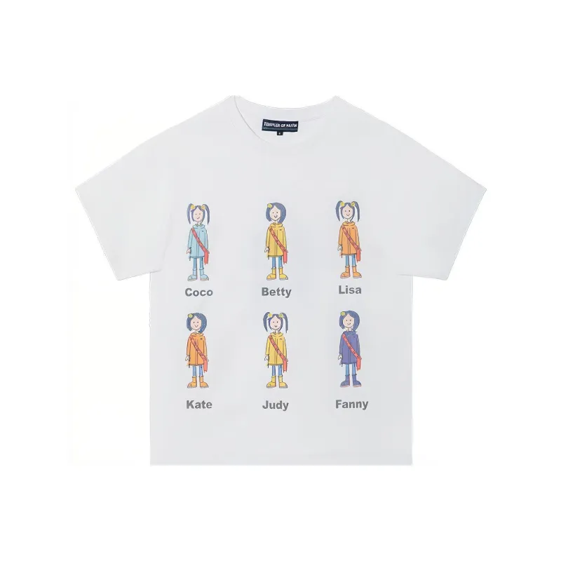 TEMPLER OF FAITH Drop Shoulder Sleeve T-Shirt Unisex White-0
