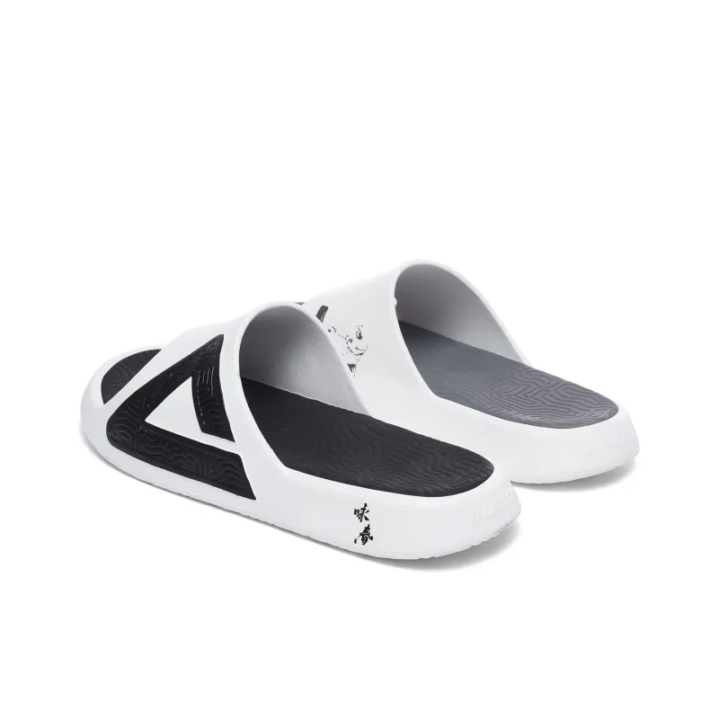 PEAK Extreme National Creativity Slip Resistant Cushioning Slide Slippers Men's Gray Black Mismatched-4