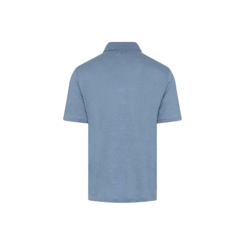 GIORGIO ARMANI Short sleeved Polo Shirt In Pure Linen Jersey-1
