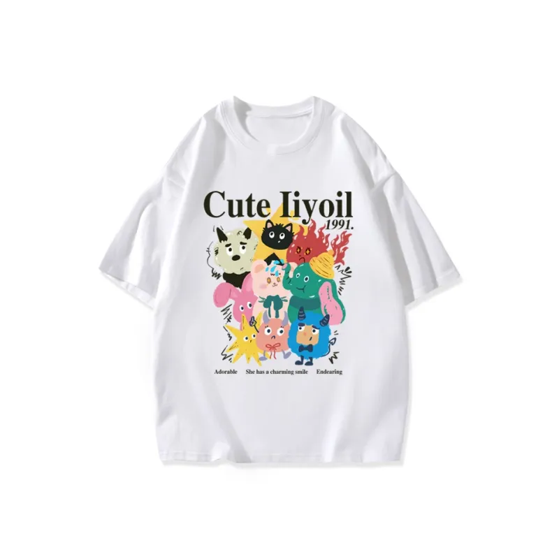 ILYOIL Drop Shoulder Sleeve T Shirt Unisex-6