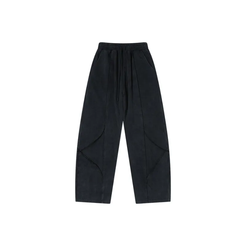 BTW Casual Pants Unisex Washed Black-0
