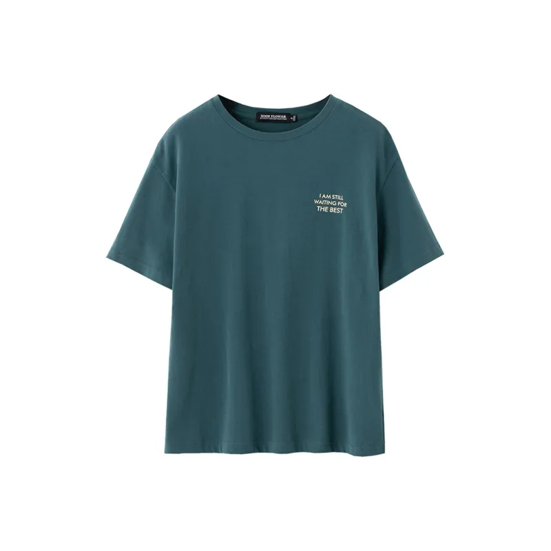 SOON FLOWER T Shirt Women's Seaweed Blue-0