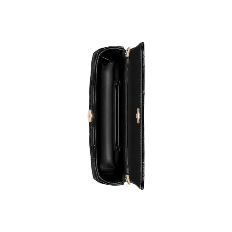 DIOR My Dior Patent Leather Calfskin Shoulder Bag Women's Black-4