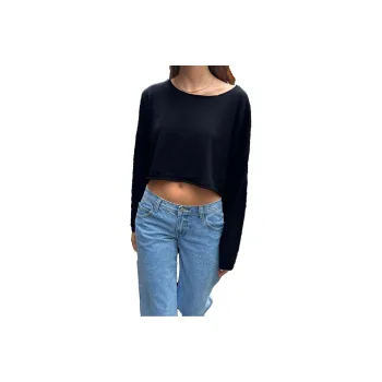 Brandy Melville Drop Shoulder Sleeve T-Shirt Women's Black