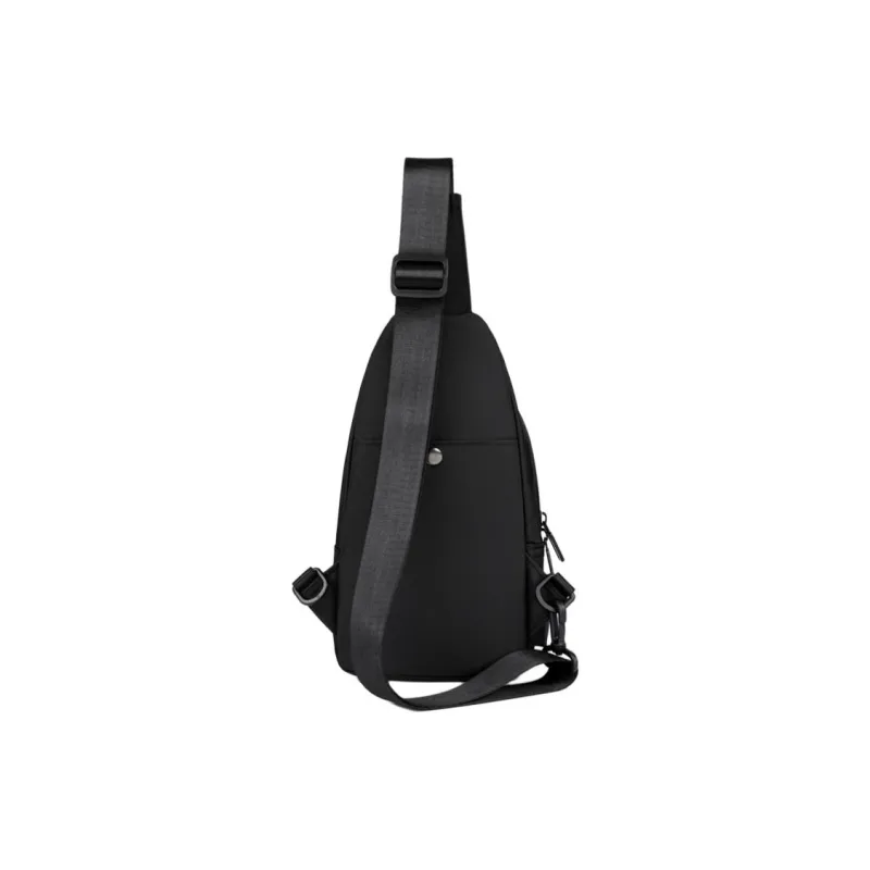 Old Man's Head Fabric Sling Bag Men's Black-4