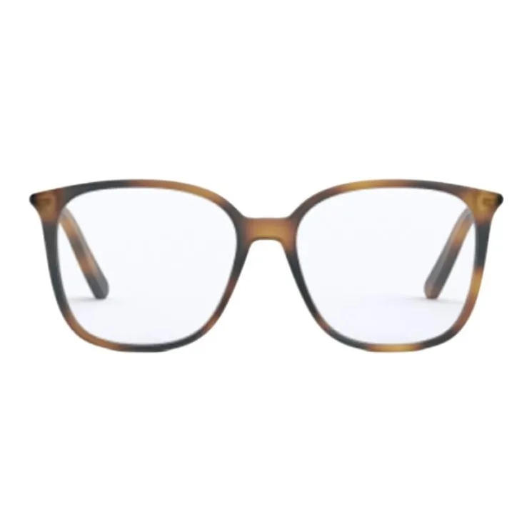 DIOR Plastic Square Sunglasses Unisex Brown-1