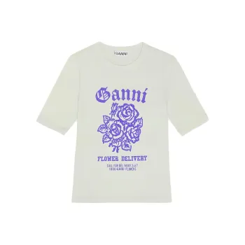 GANNI T Shirts Women's Sea Foam Green