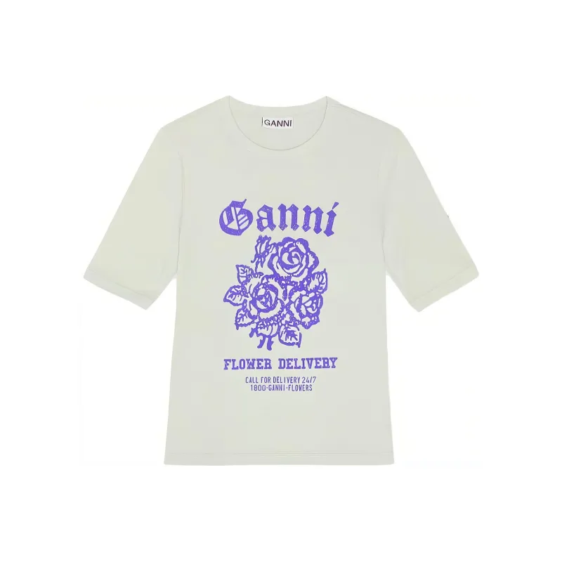 GANNI T Shirts Women's Sea Foam Green-0