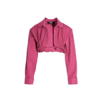 Jacquemus Machou Cropped Long Sleeved Top
