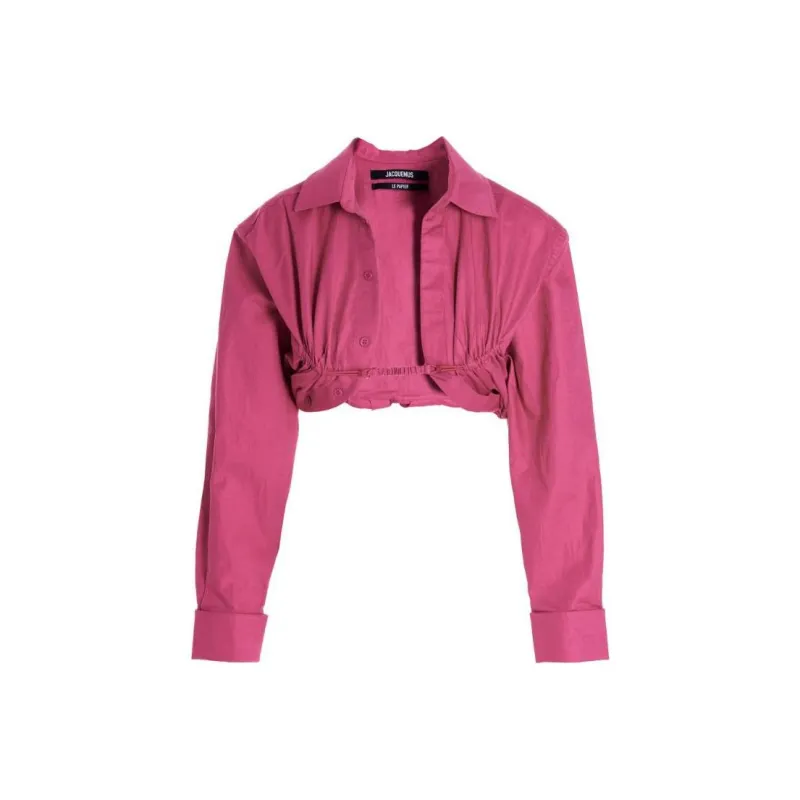 Jacquemus Machou Cropped Long Sleeved Top-0
