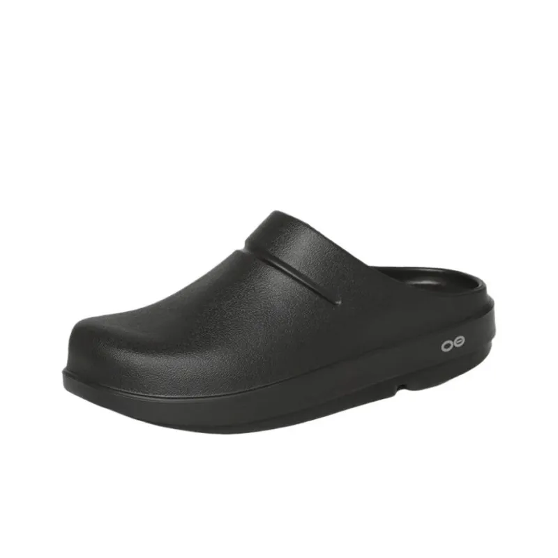 OOFOS Abrasion Resistant Closed Toe Slippers Unisex Black-2