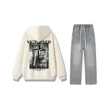 Cream Top (Fleece-Lined)+Yellow Mud Pants