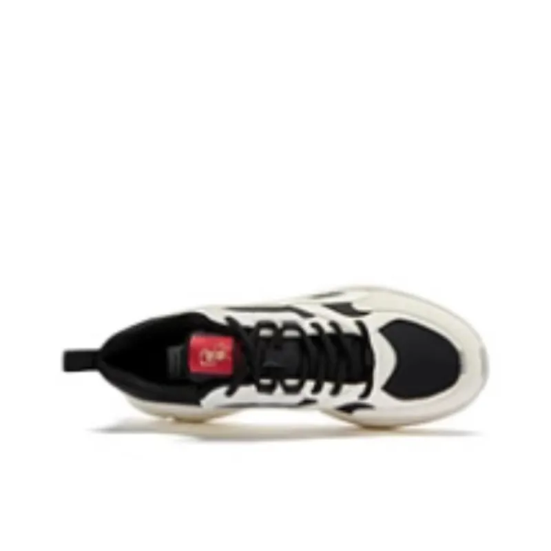 QIAODAN Get Rich Every Day Coverage Lightweight Height Increasing Low Top Casual Shoes Men's Black White-3