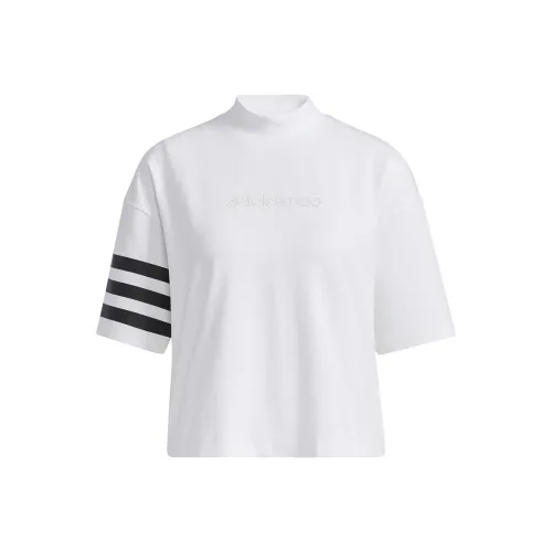 Adidas Neo Drop Shoulder Sleeve T Shirt Women's White