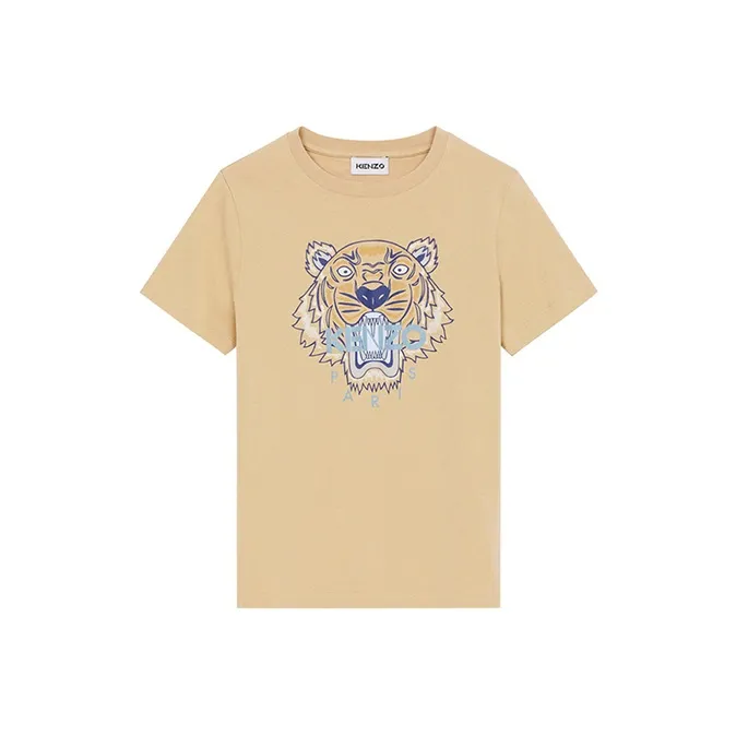 KENZO T-Shirts Women's Beige Yellow-0