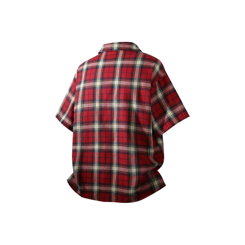 BRUMAIRE Shirt Unisex Green Plaid-3