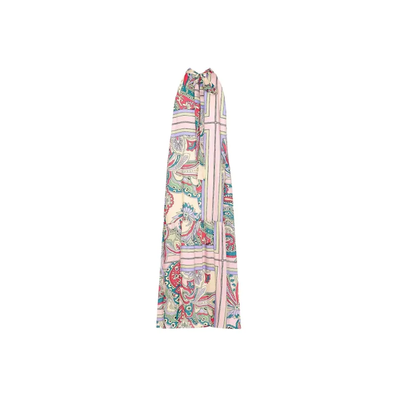LIU·JO Printed Long Satin Dress-1