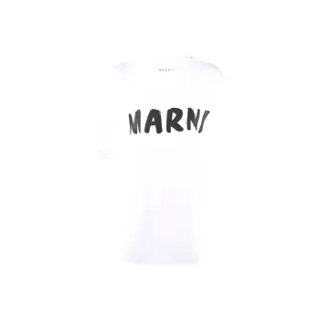 MARNI Oversized Logo T Shirts White