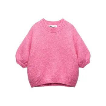 ZARA Crop Tops Women's Pink
