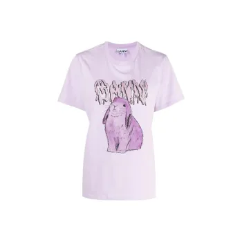 GANNI Oversized Bunny T Shirt 'Orchid Bloom'