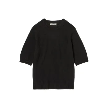 Auralee Summer Cashmere Knit Tee 'Black'