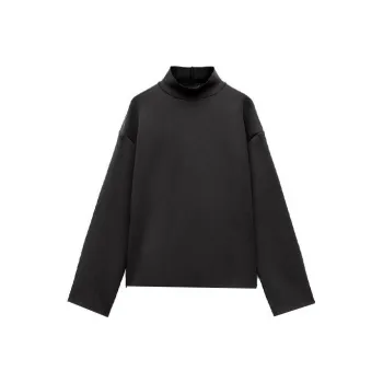 ZARA Drop Shoulder Sleeve T Shirt Women's Deep Lead