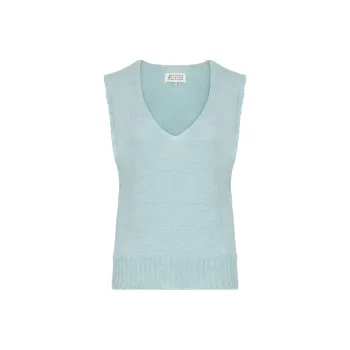 Maison Margiela Fussbett V Neck Knitted Top