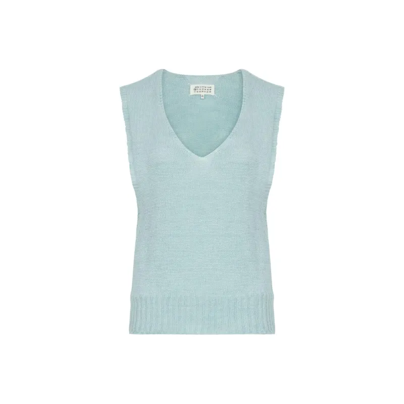 Maison Margiela Fussbett V Neck Knitted Top-0