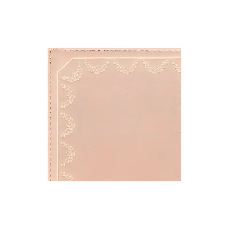 CARTIER GUIRLANDE Cow Leather Card Holder Women's Pink Beige-4