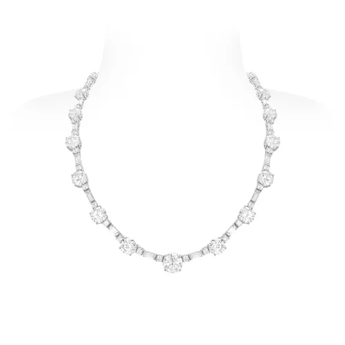 GAONAS Pendant Chain All 925 Sterling Silver With Synthetic Zircon Necklaces Women's