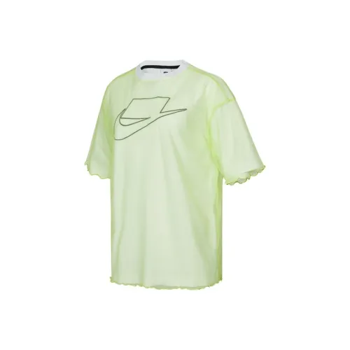 Nike Drop Shoulder Sleeve T Shirt Women's Yellow