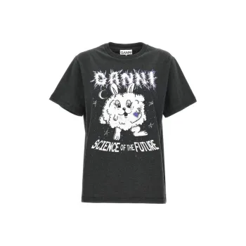 GANNI Bunny Relaxed T Shirt 'Phantom'