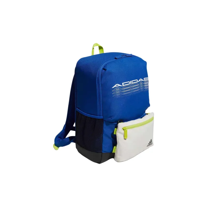 Adidas Recycled Polyester Backpack Unisex Collegiate Blue & Yellow White-1