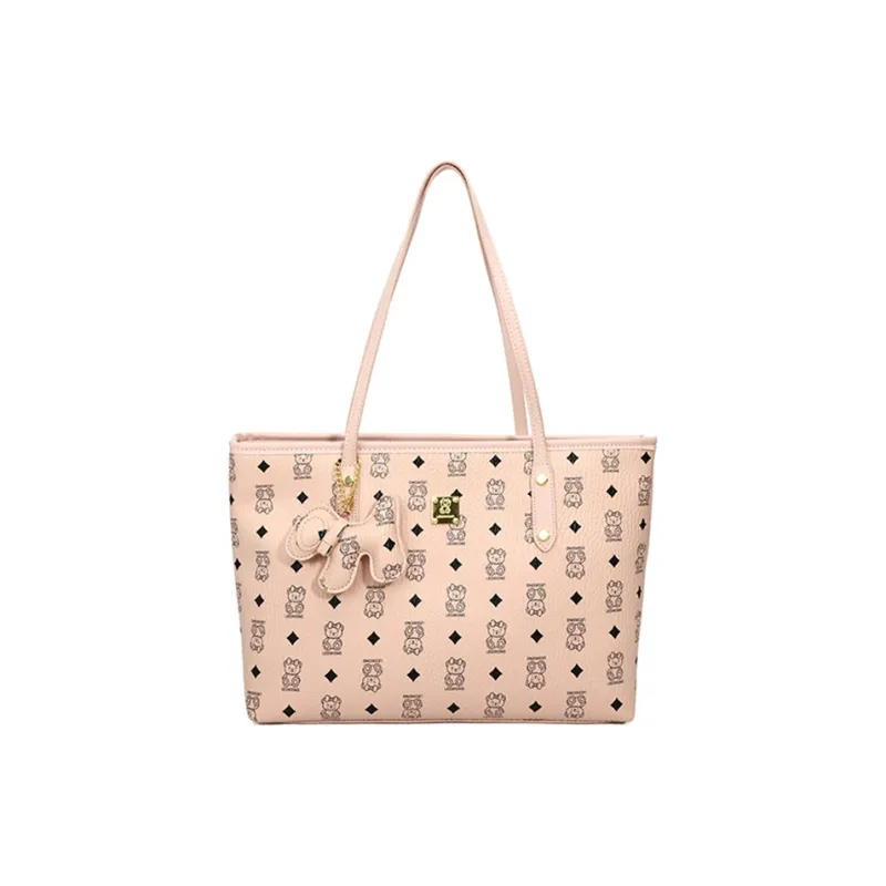RIVMIND PU Shoulder Bag Women's Ecru/White/Pink/Coffee/Brown/Black-11
