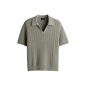 H&M Polo Shirt Men's Khaki Green