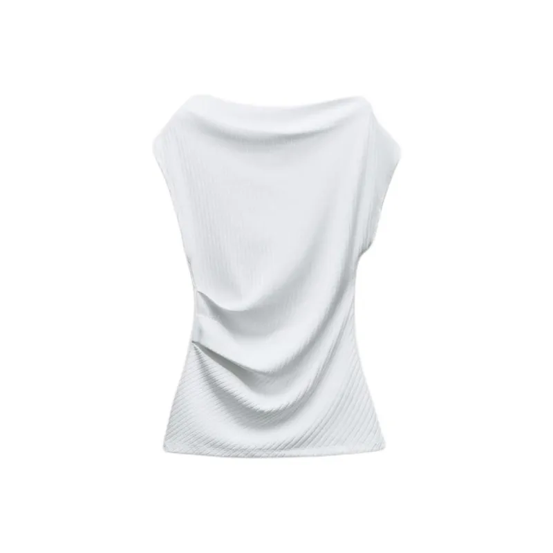 ZARA Tank Tops Women's White-0