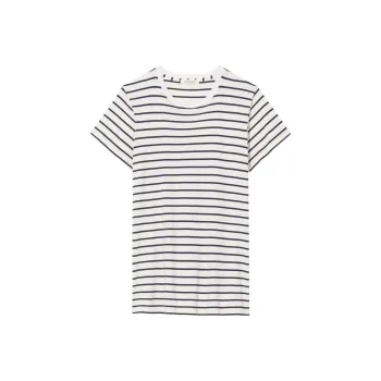 NILI LOTAN T Shirt Women's Black/White Stripes